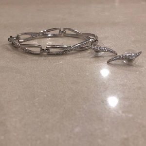 Swarovski Earrings With Matching Bracelet